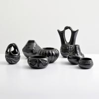 8 Santa Clara Blackware Vessels, Various Artists - Sold for $1,875 on 02-06-2021 (Lot 328).jpg